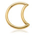 Zircon Gold Ti Moon Shaped Hinge Ring