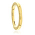 Zircon Gold Ti Oval Plain Rook Hinged Ring