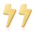 Zircon Gold Titanium Lightning Top Earring Studs