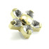 Zircon Gold Titanium Micro Flower  - 5 Petals