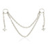 TL - Gold Hanging Double Chain Charm with Hanging Gems