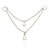 TL - 14ct Gold Hanging Double Chain Charm with Hanging Gems