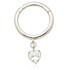 TL - Gold Hinge Segment Ring With Jewelled Heart Charm