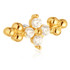 TL - 14ct Threadless Gold Gem and Ball Cluster Pin Attachment