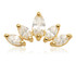 TL - 14ct Internal Gold Marquise Crescent Gem Attachment