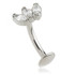 Ti Threadless Triple Marquise Floating Navel Bar