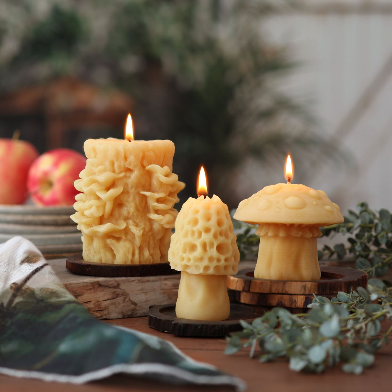 Big Dipper Wax Works Beeswax Mushroom Candle - Thumbnail 3