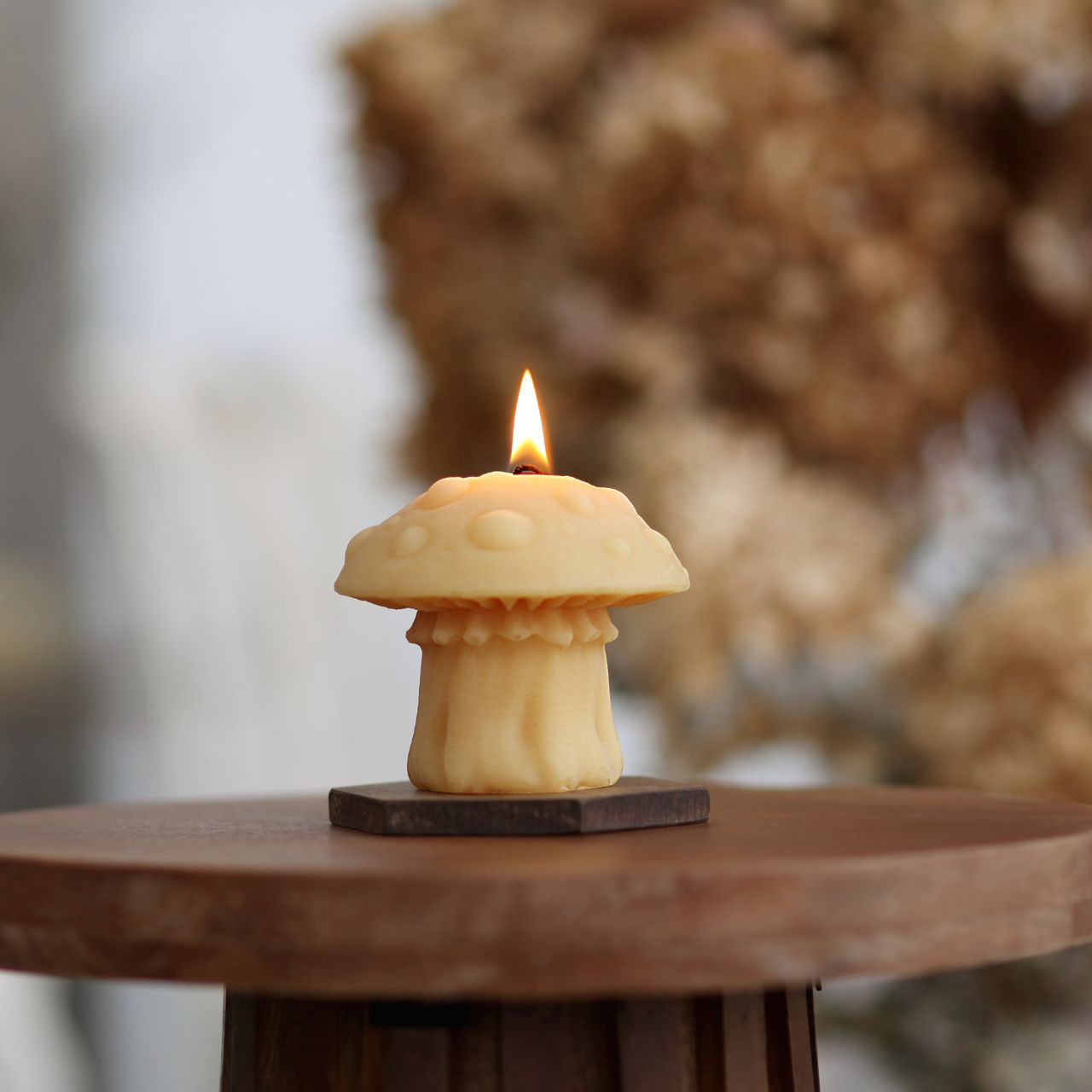 Big Dipper Wax Works Beeswax Mushroom Candle - Thumbnail 2