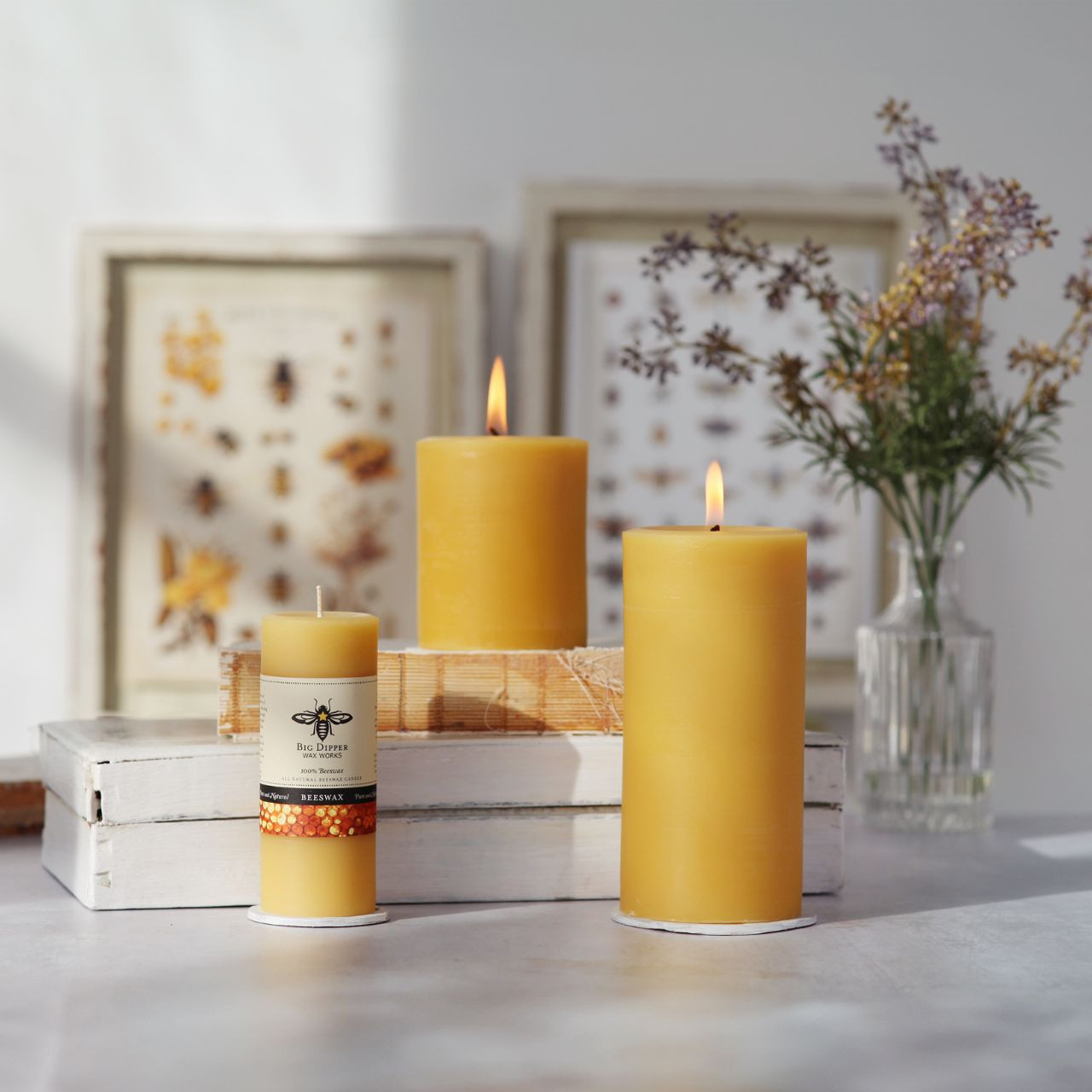 Big Dipper Wax Works Beeswax Pillar