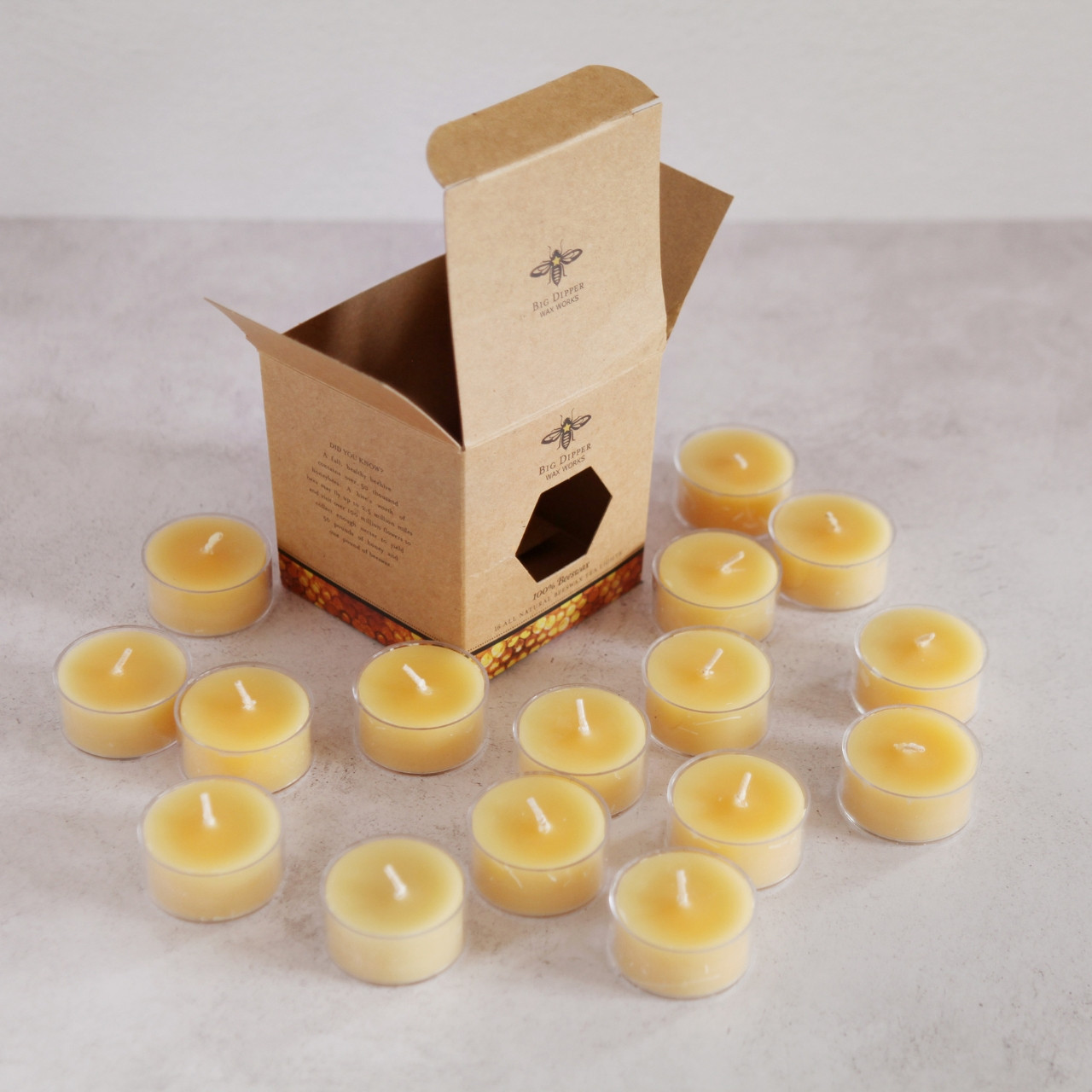 Pure Beeswax Tea Light Candles - Thumbnail 4