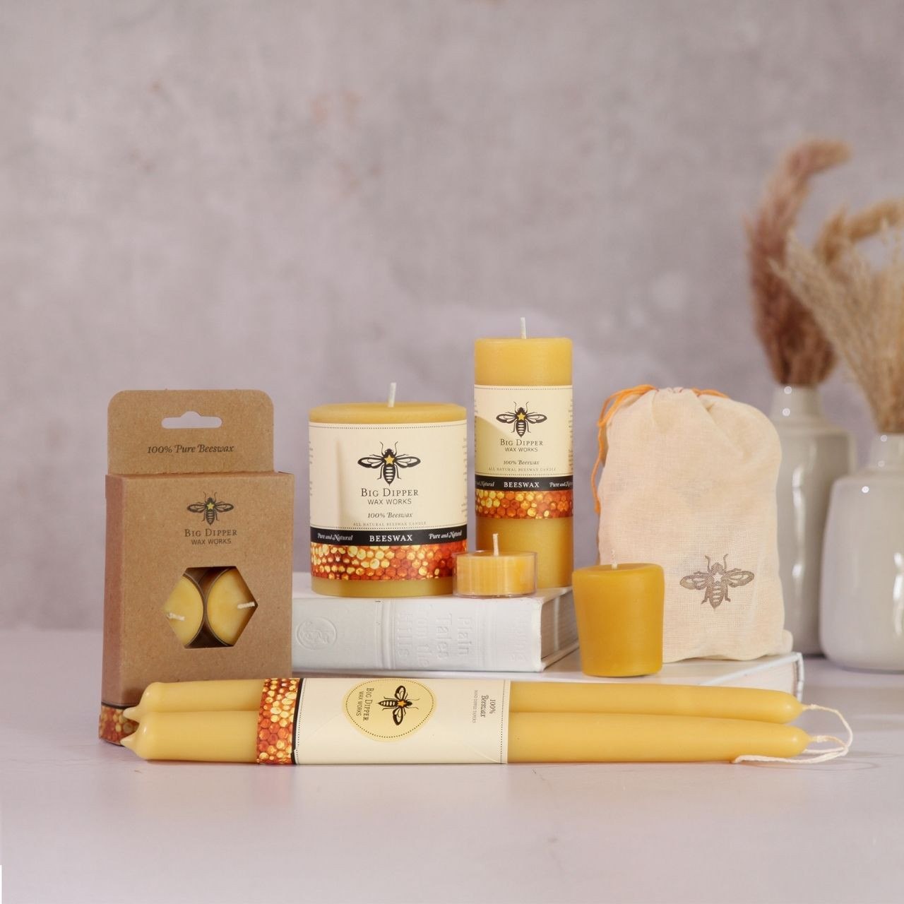 Big Dipper Wax Works Beeswax Taper Candles - Thumbnail 5
