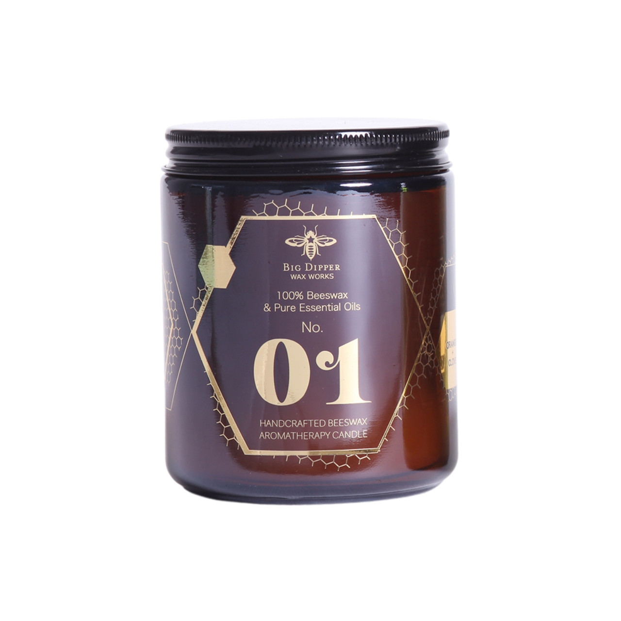 Alchemy Candle #01 - Orange & Clove (Amber) - 35 Hour Burn