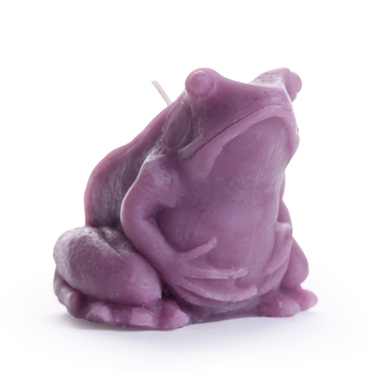 Lilac Frog Candle – Handcrafted Spring Beeswax Decor