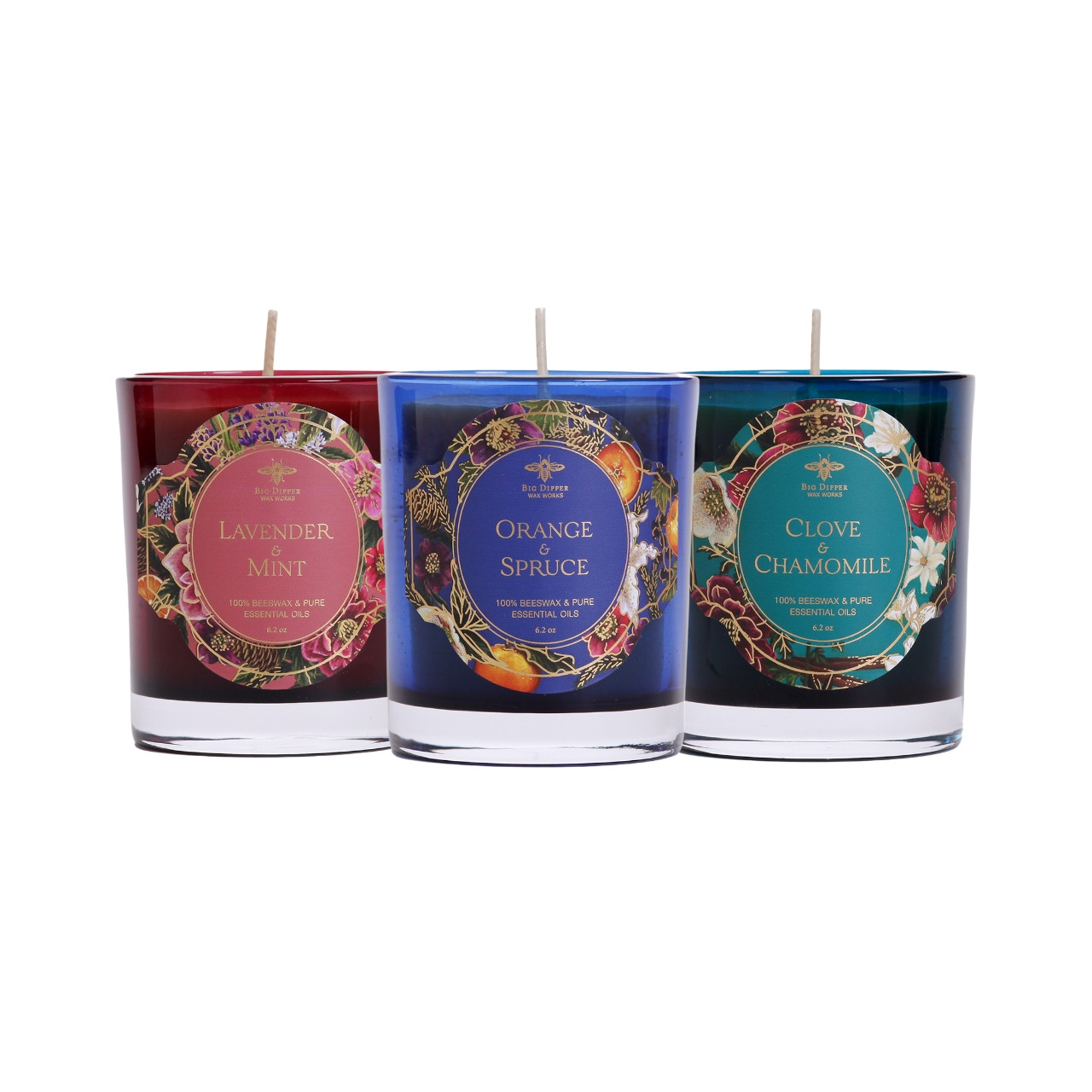 Winter Garden Beeswax Glass Candle – Clove Chamomile