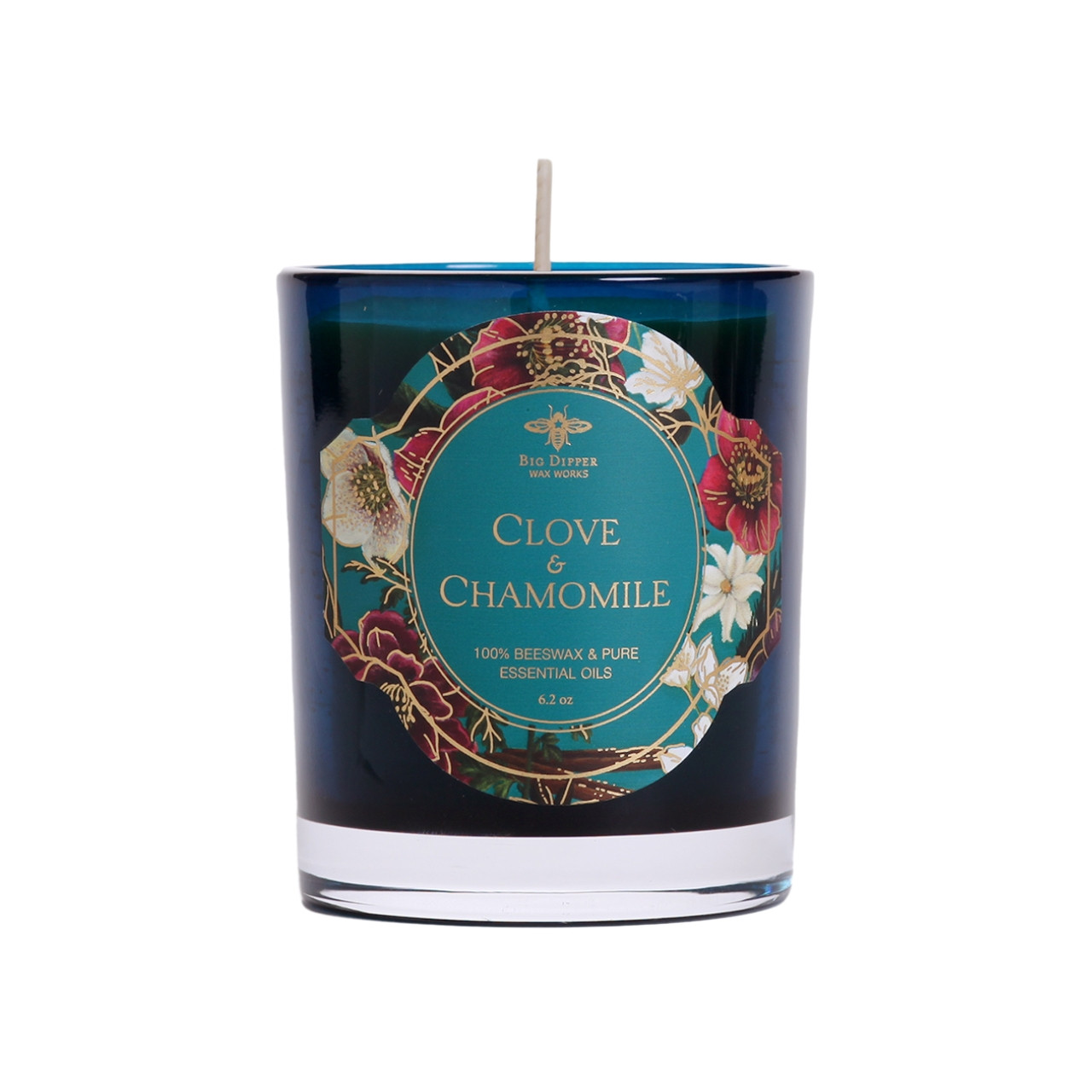 Winter Garden Beeswax Glass Candle – Clove Chamomile