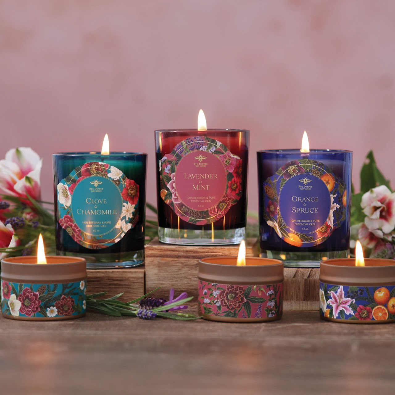 Winter Garden Beeswax Candle Tin – Clove Chamomile (2.7 oz)