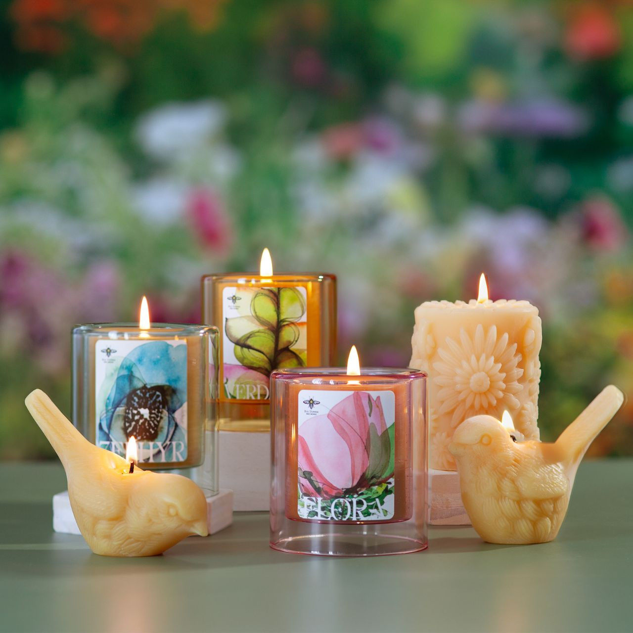 Spring Blossom Pure Beeswax Candle | Flora