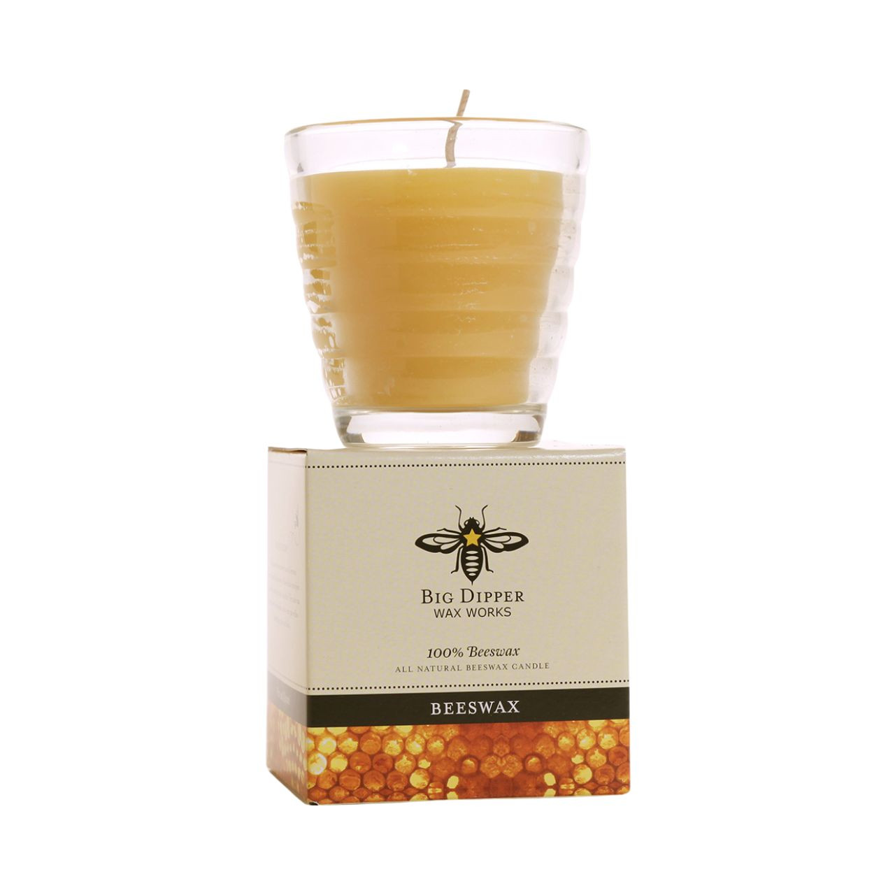 Smooth Cylinder Beeswax Candle 4.5 inch - Honey Pacifica