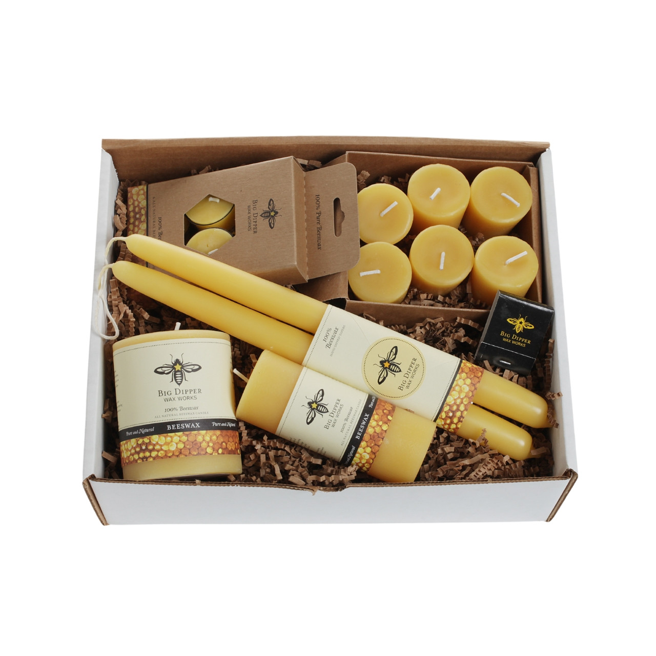 BIG DIPPER WAX WORKS Candele Coniche Dell'Avvento In Cera D'Api - Set Da 4, Colori Viola E Rosa, Fatte A Mano USA - 3
