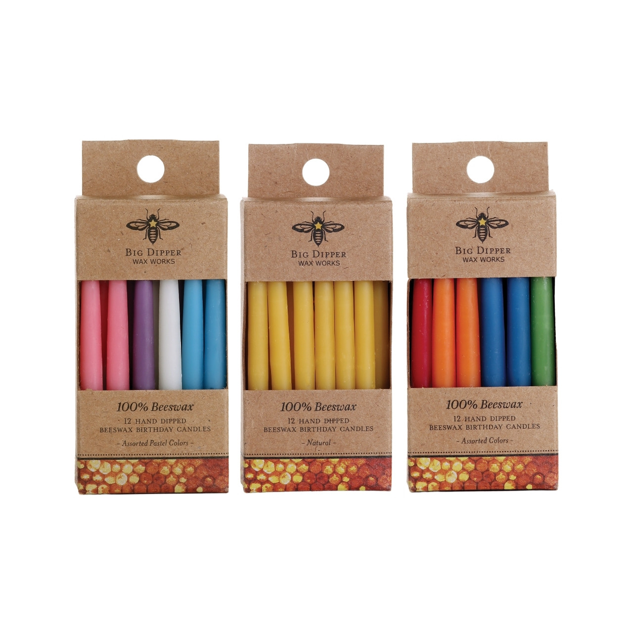 Beeswax Birthday Candles | Big Dipper Wax Works