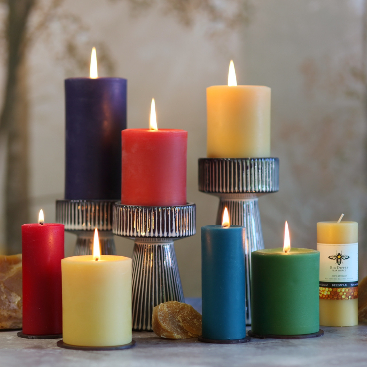 Beeswax Candle Assortment — ~ Pure Raw Beeswax~ ~Casper Candles~