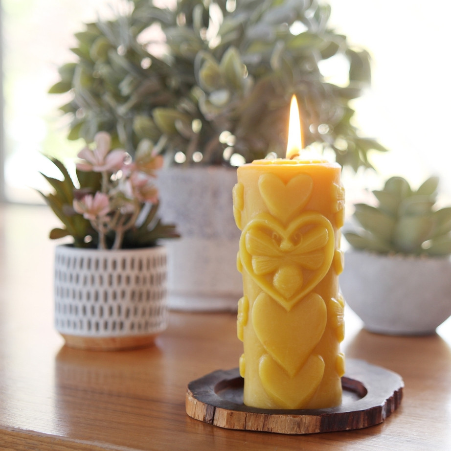 Bee-Love Pillar Candle | Big Dipper Wax Works