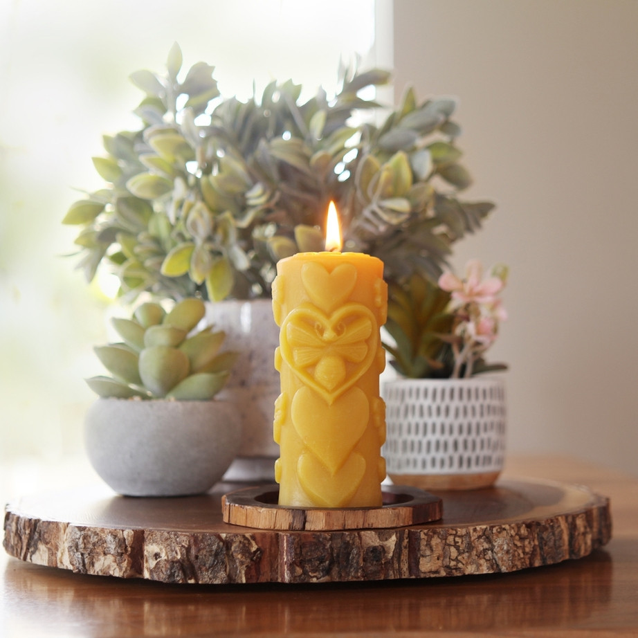 Bee-Love Pillar Candle | Big Dipper Wax Works