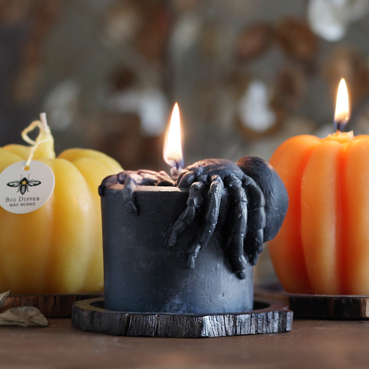 Beeswax Spider Pillar | Big Dipper Wax Works