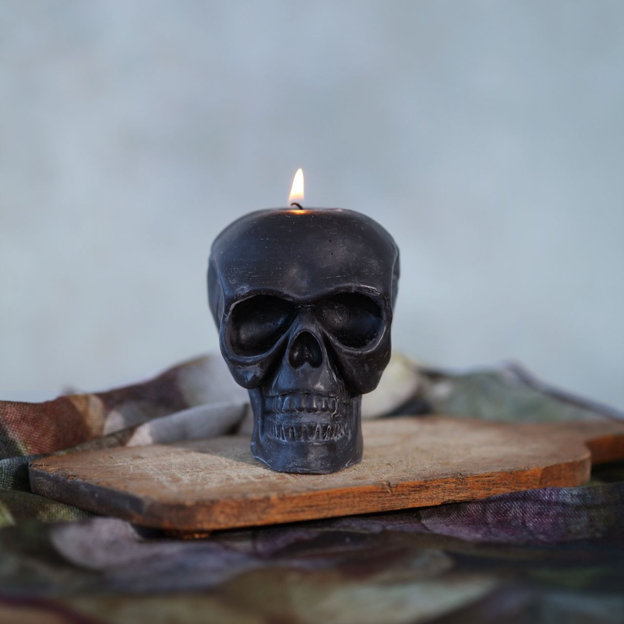 Beeswax Black Skull Candle | Big Dipper Wax Works