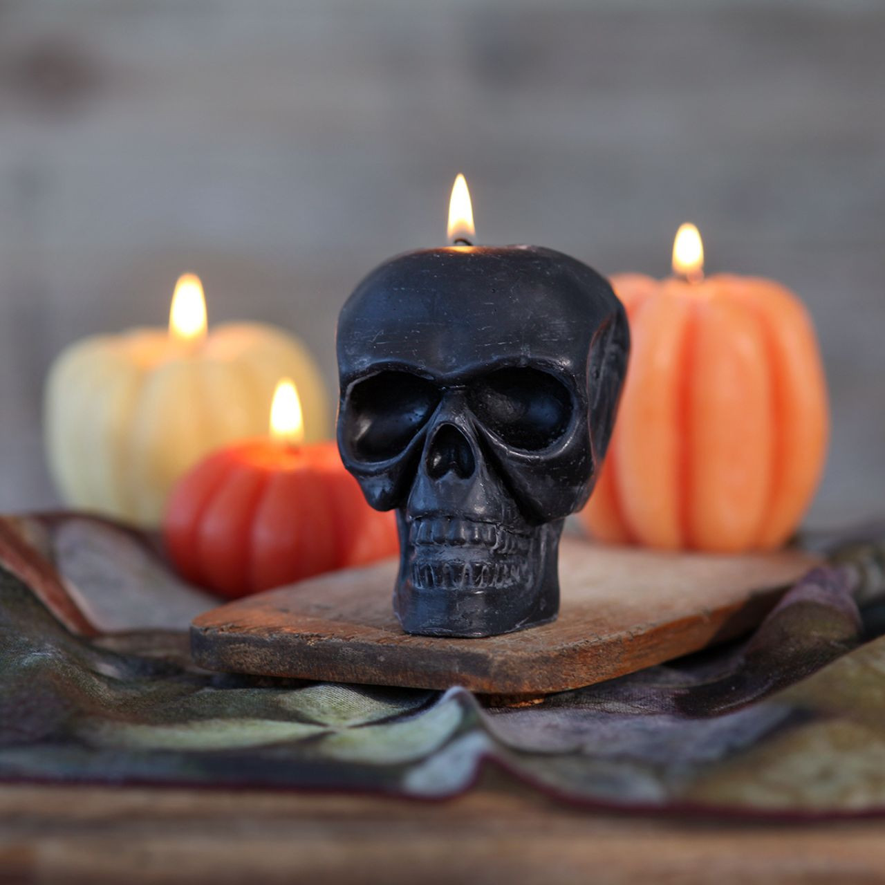 Beeswax Black Skull Candle | Big Dipper Wax Works