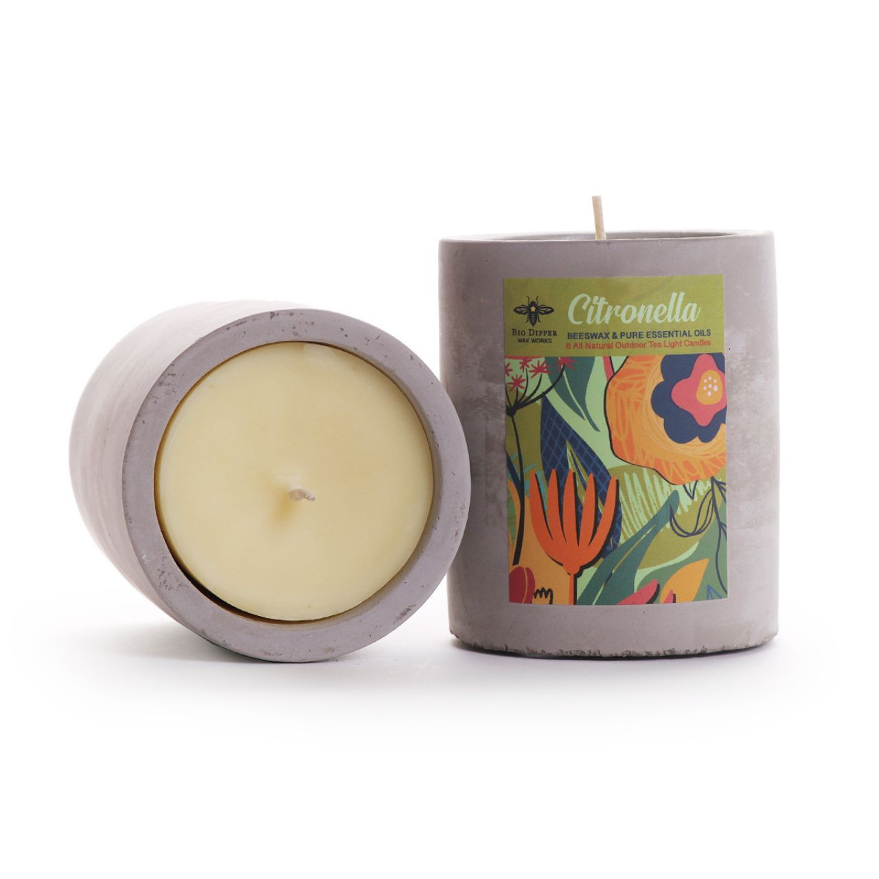 Big Dipper Wax Works Concrete Citronella Cup - Thumbnail 4