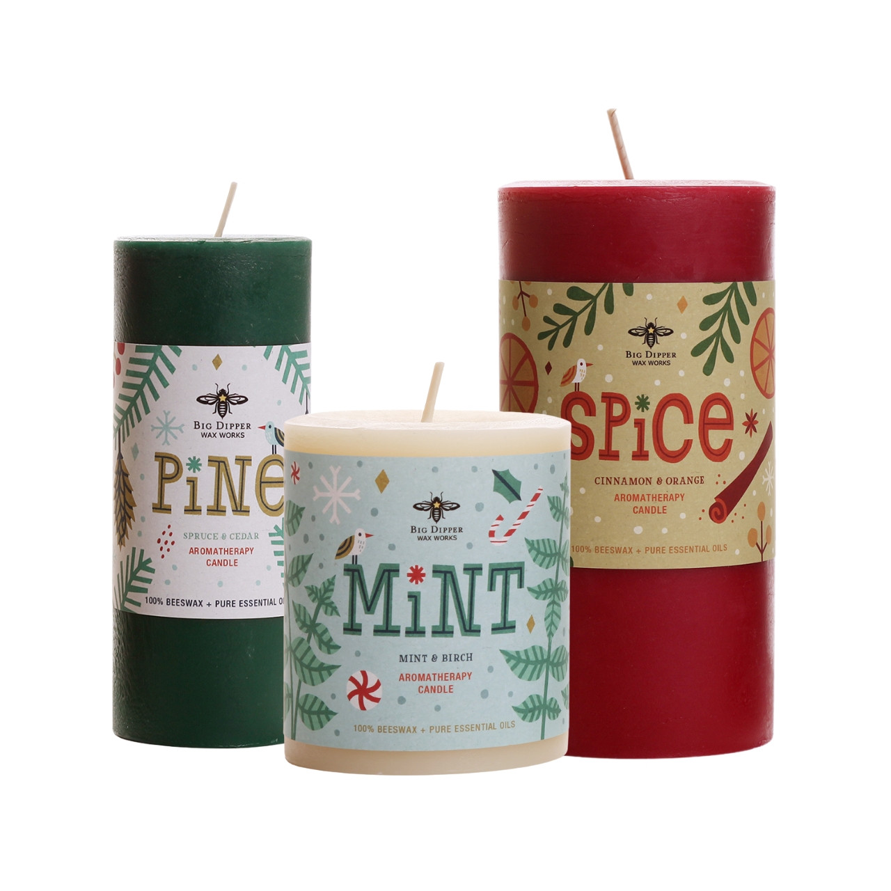 Holiday Aromatherapy Beehive Glasses SECONDS Big Dipper Wax Works