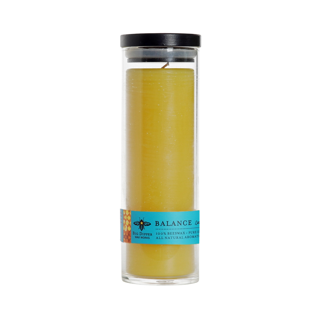 Beeswax Aromatherapy Sanctuary Glass Candle, Balance (Lavender & Peppermint)