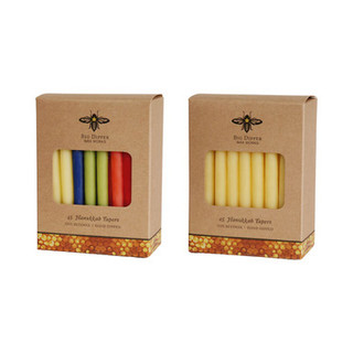 Hanukkah Beeswax Taper Candles - Big Dipper Wax Works - SKU: HBTC
