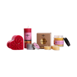 Ultimate Valentine's Day Gift Set – Valentine's gift set with heart candle, tins, mist and tapers