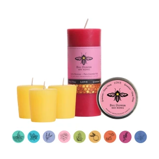 The Aromatherapy Candle Club Gift - Small – aromatherapy pillar, tins and votives with scent dots