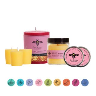 The Aromatherapy Candle Club Gift - Medium – aromatherapy pillar, tins and votives with scent dots