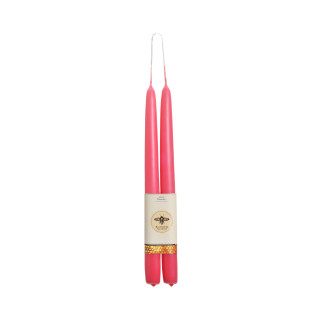 Pure Beeswax Taper Candles, Standard (12" x 7/8"), Cherry Blossom - Big Dipper Wax Works - C101C