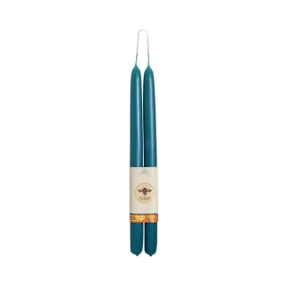 Beeswax Taper Candles, Standard, Teal (Seconds), photo 2
