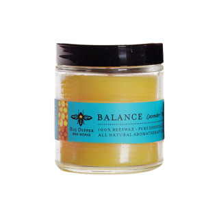Beeswax Aromatherapy Apothecary Glass Candle, Balance (Lavender & Peppermint)