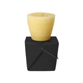 Beeswax Aromatherapy Beehive Glass Candle Refill, Awaken – natural beeswax refill candle on its black box
