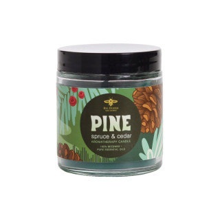 Holiday Apothecary Glass Candle, Pine (Green, Spruce & Fir)