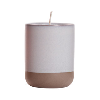 Tranquility Stoneware Candle, Refresh, Lime Juniper Clary Sage Frankincense & Ylang Ylang (White) - Big Dipper Wax Works - APORFS
