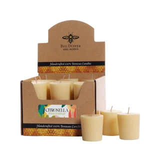 Citronella Votive Candle, Case of 18 – case of 18 citronella votives in display box