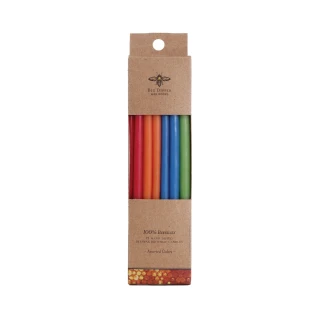 Pure Beeswax Birthday Taper Candles, Assorted Colors, Tall – assorted color tall birthday tapers in a kraft pack