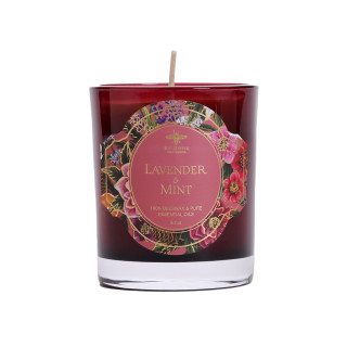 Winter Garden Beeswax Glass Candle, Lavender Mint (6.2 oz)