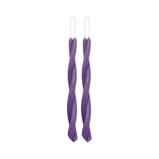 Pure Beeswax Twisted Taper Candles in Purple – Handcrafted Pair with Natural Cotton Wicks