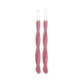 Pure Beeswax Twisted Taper Candles in Pink – Handcrafted Pair with Natural Cotton Wicks
