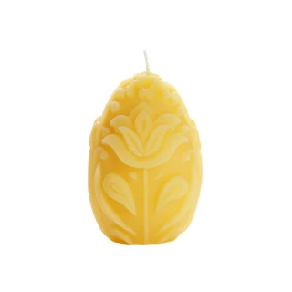Beeswax Egg Pillar Candle, Natural
