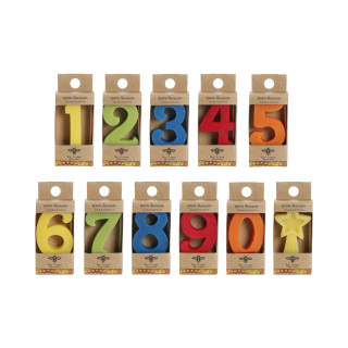 Birthday Number Cake Candles - Big Dipper Wax Works - SKU: BNCC